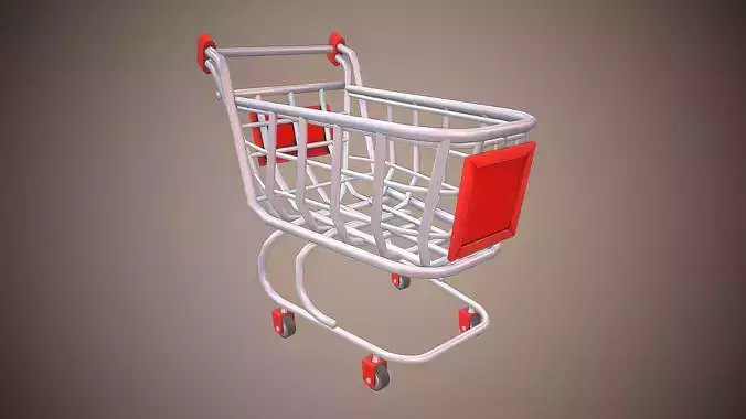 SHOPPING CART CARTOON STYLIZED