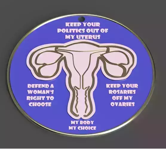 Prochoice Uterus Medallion 3D print model