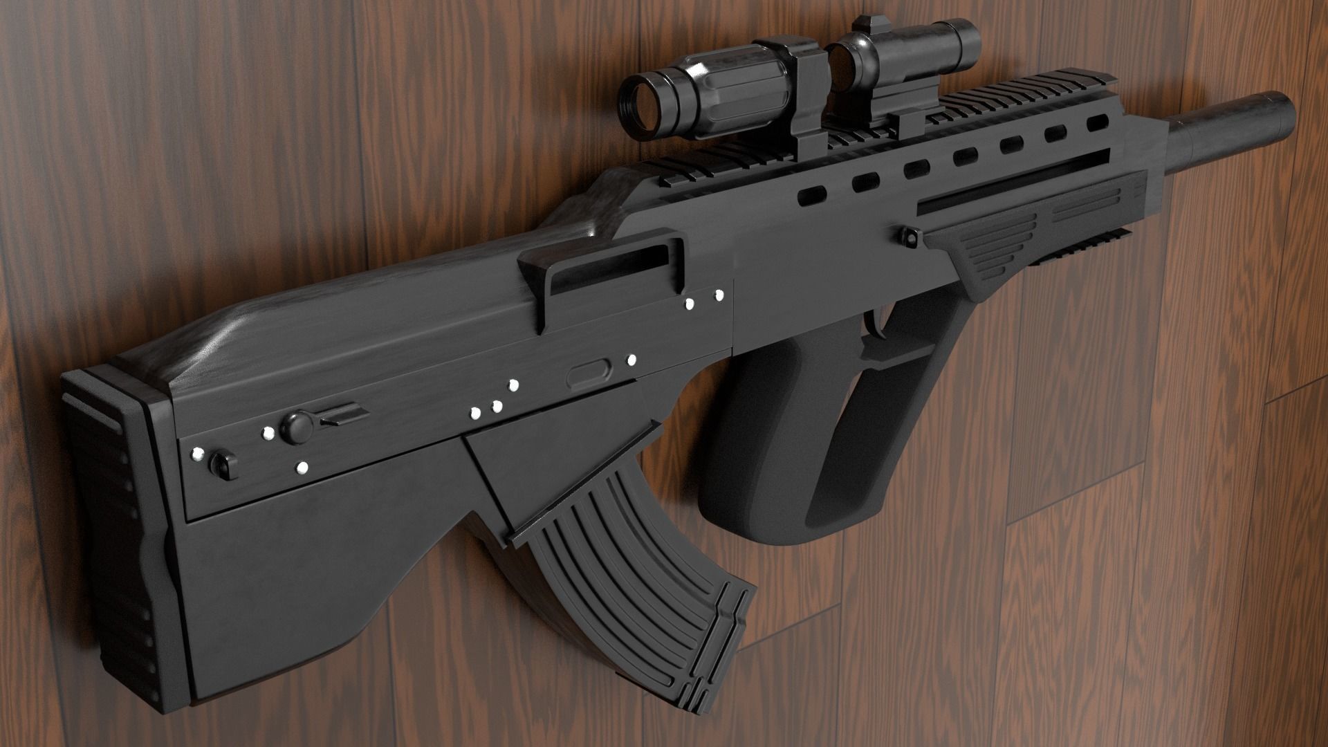 MALUK Ukrainian bullpup assault rifle 3D model_10