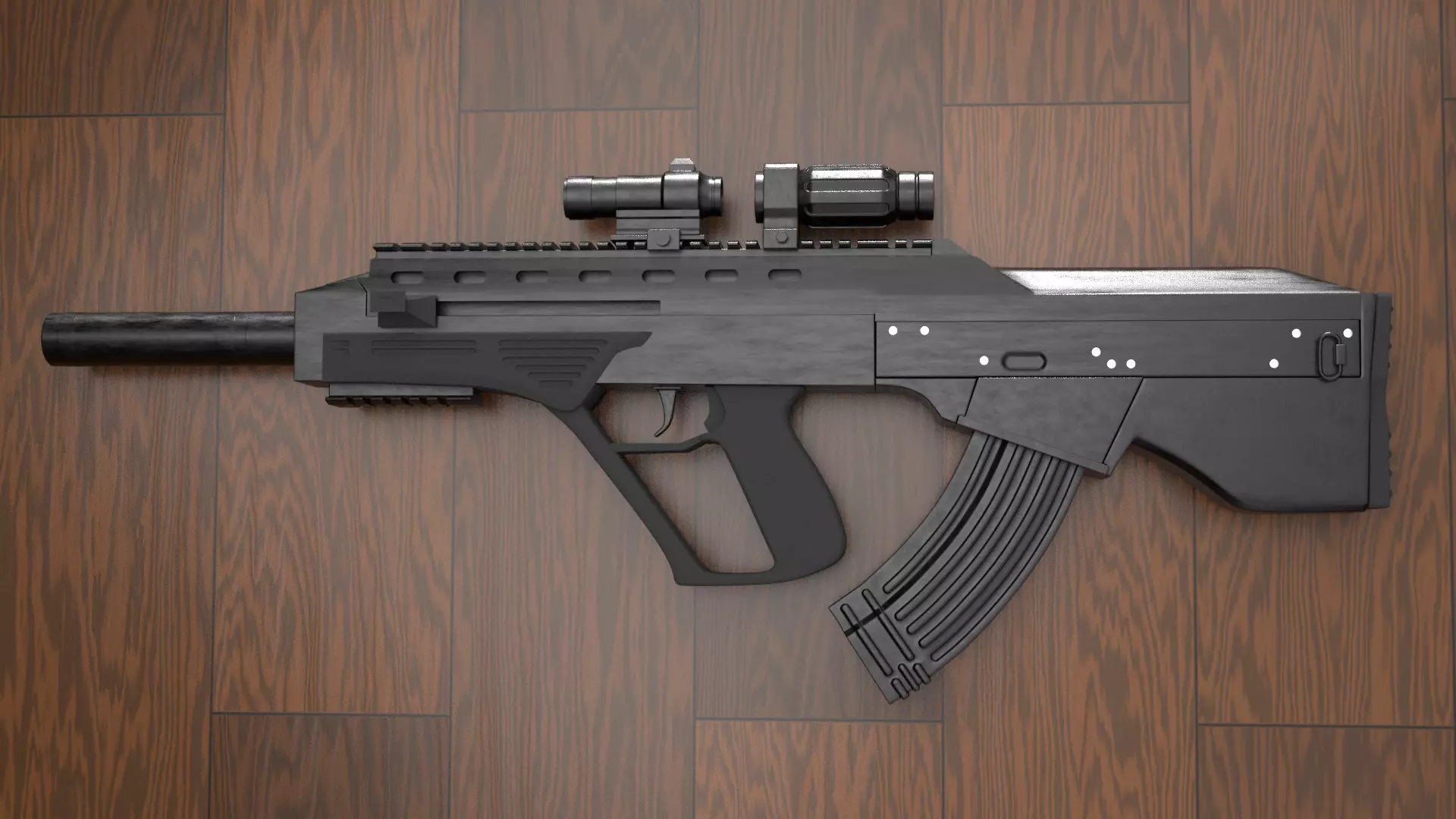 MALUK Ukrainian bullpup assault rifle 3D model_0