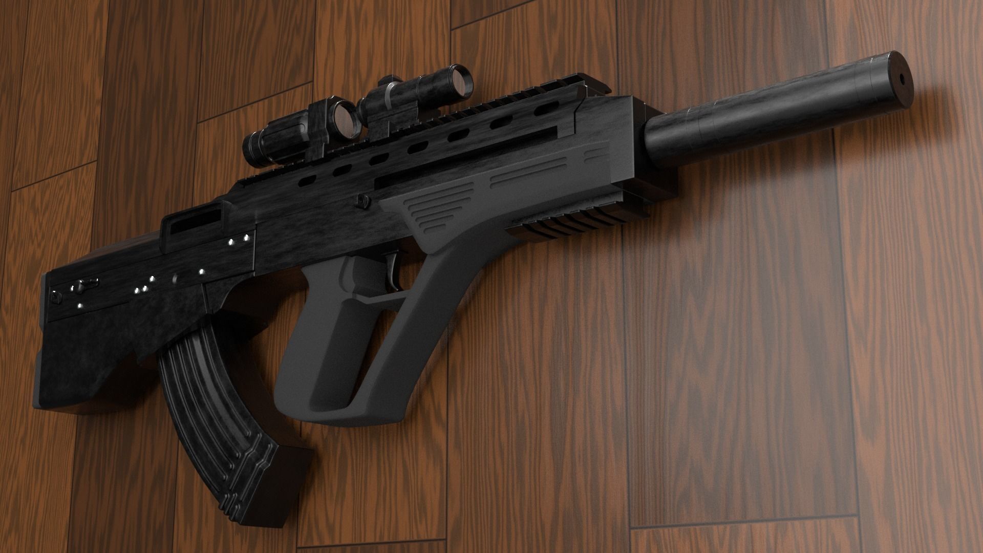 MALUK Ukrainian bullpup assault rifle 3D model_7