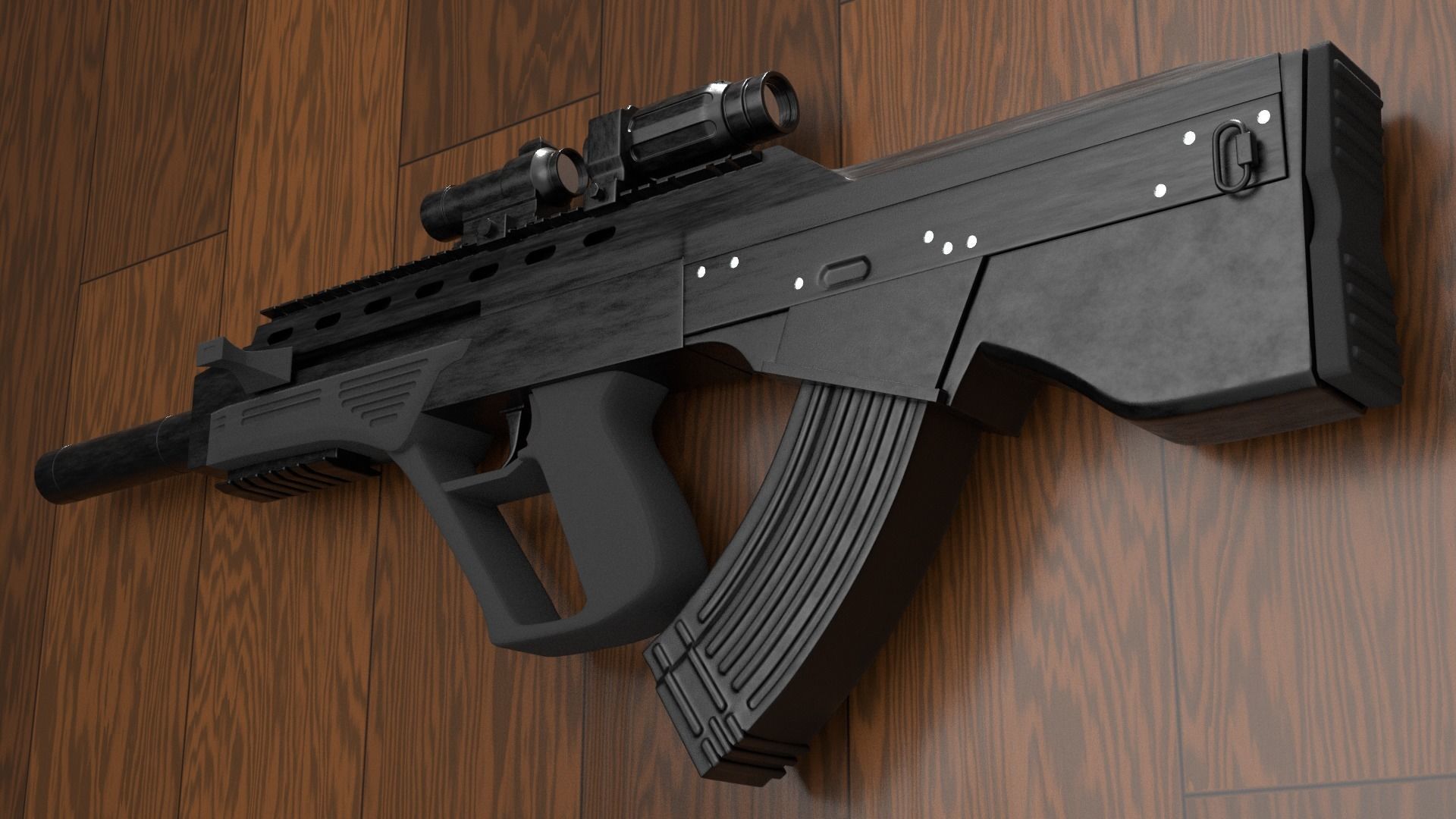 MALUK Ukrainian bullpup assault rifle 3D model_6