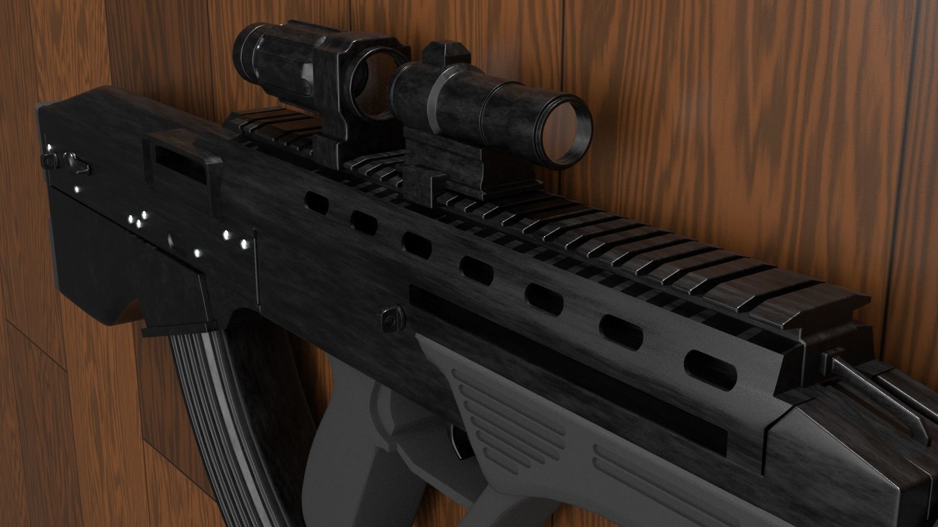 MALUK Ukrainian bullpup assault rifle 3D model_2