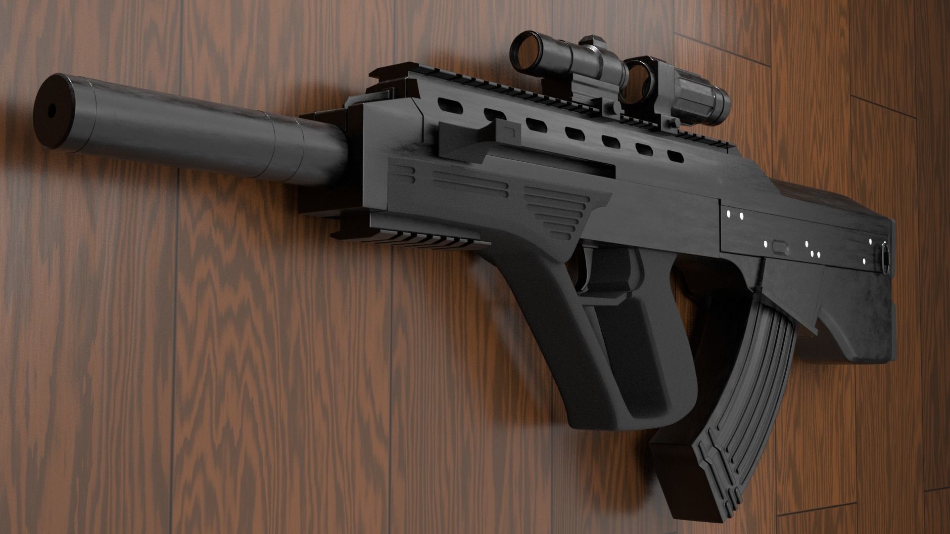 MALUK Ukrainian bullpup assault rifle 3D model_5