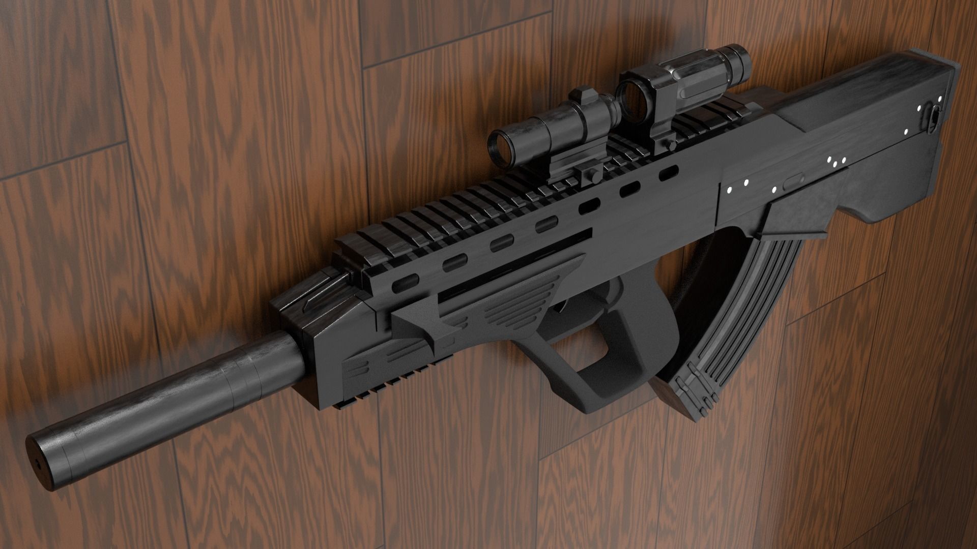 MALUK Ukrainian bullpup assault rifle 3D model_4