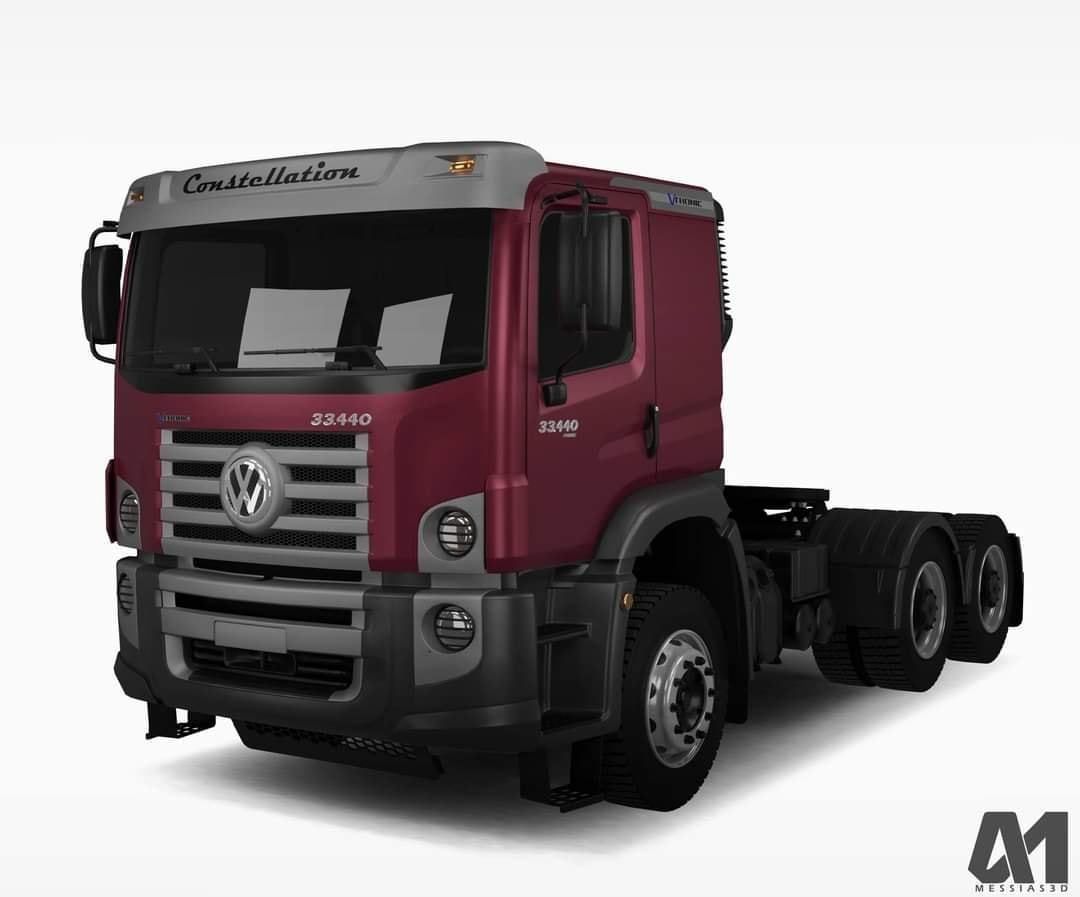 Pack 50 complete trucks Low-poly 3D model_14