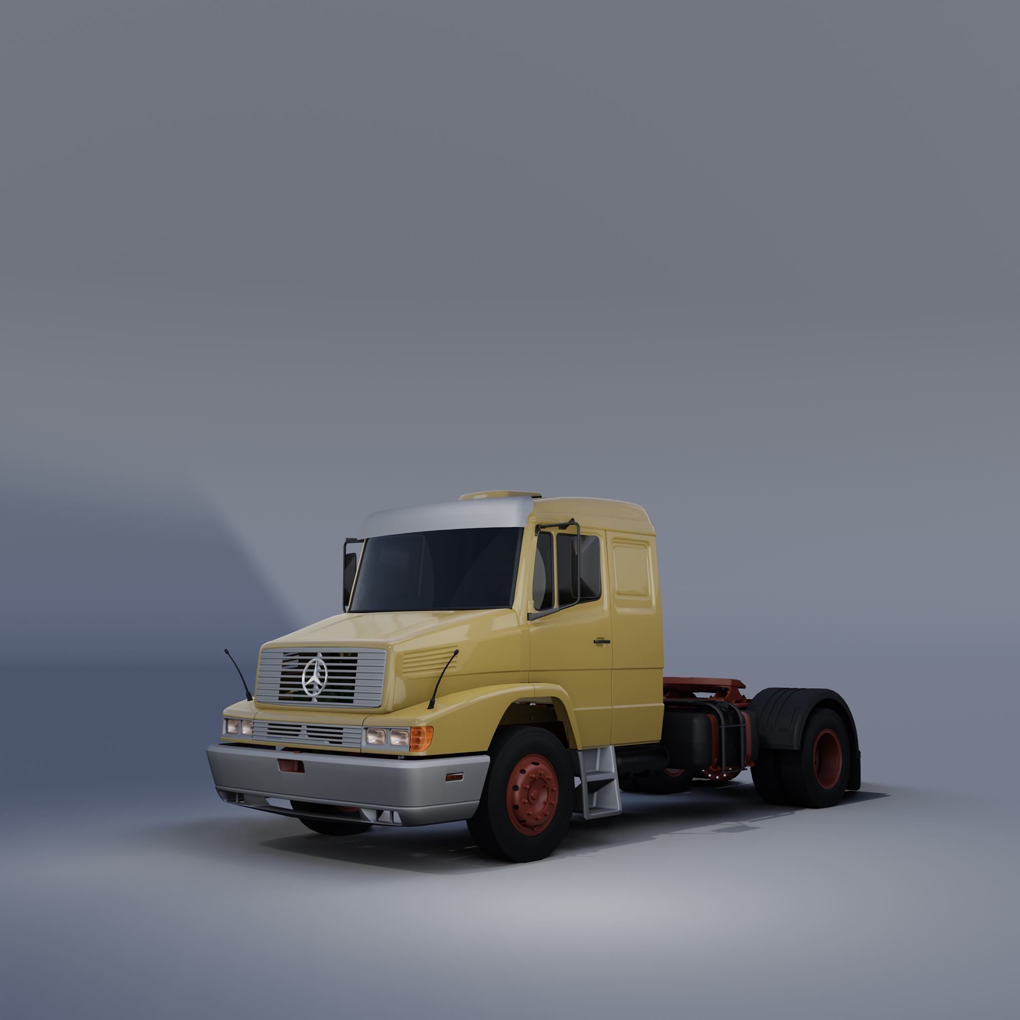 Pack 50 complete trucks Low-poly 3D model_5