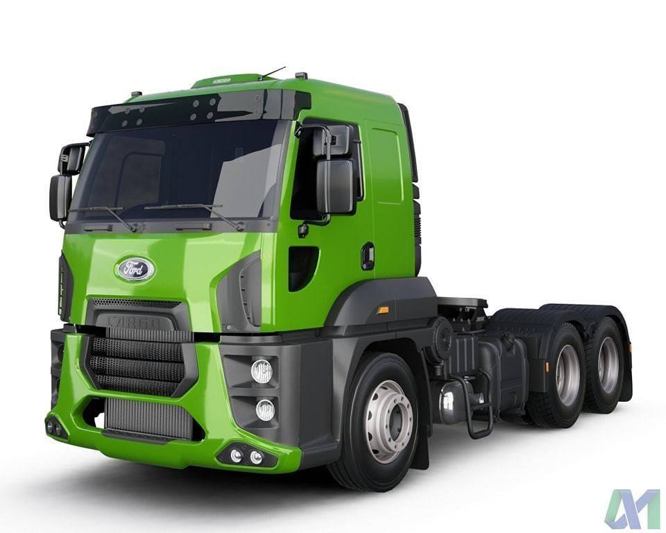 Pack 50 complete trucks Low-poly 3D model_19