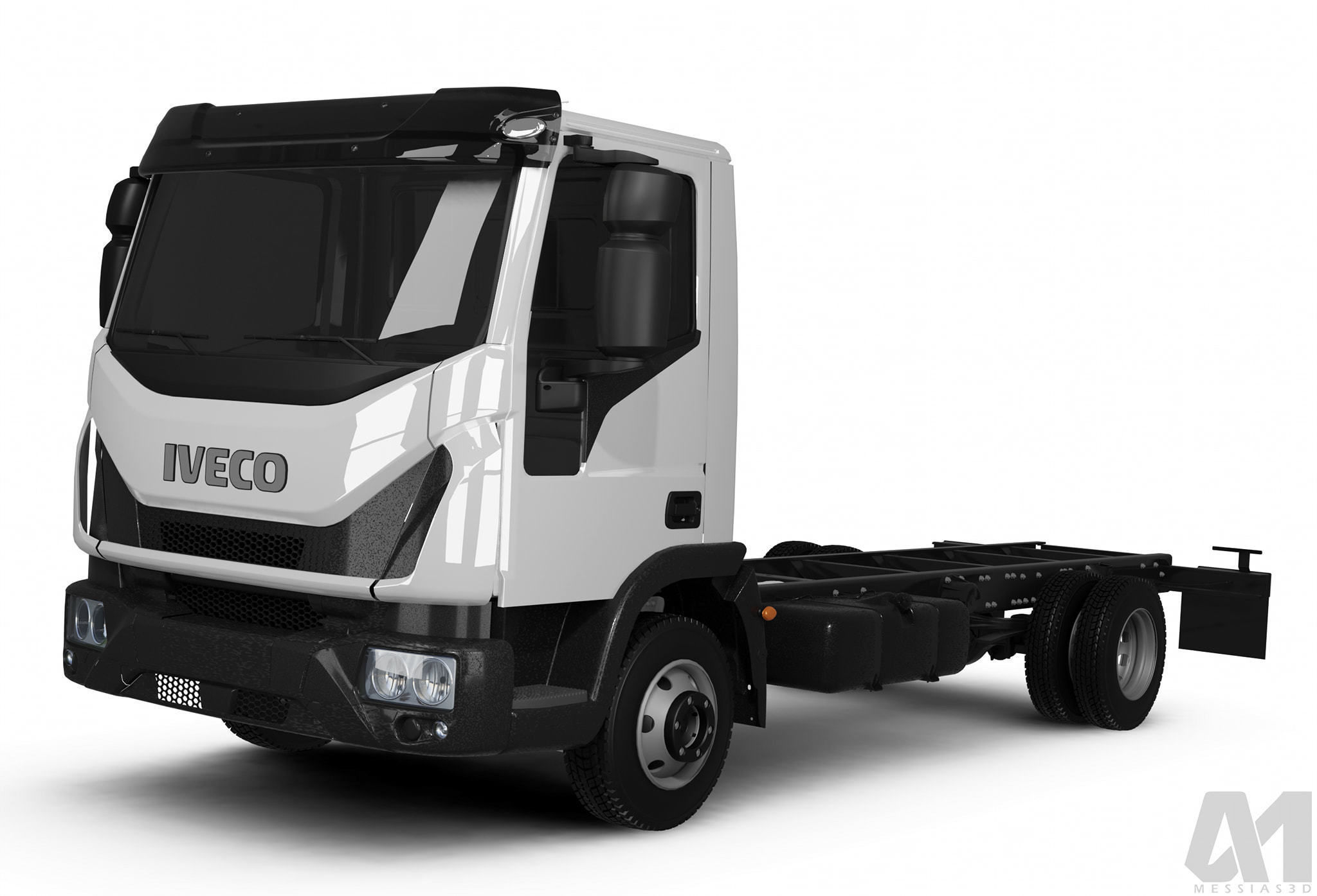 Pack 50 complete trucks Low-poly 3D model_11