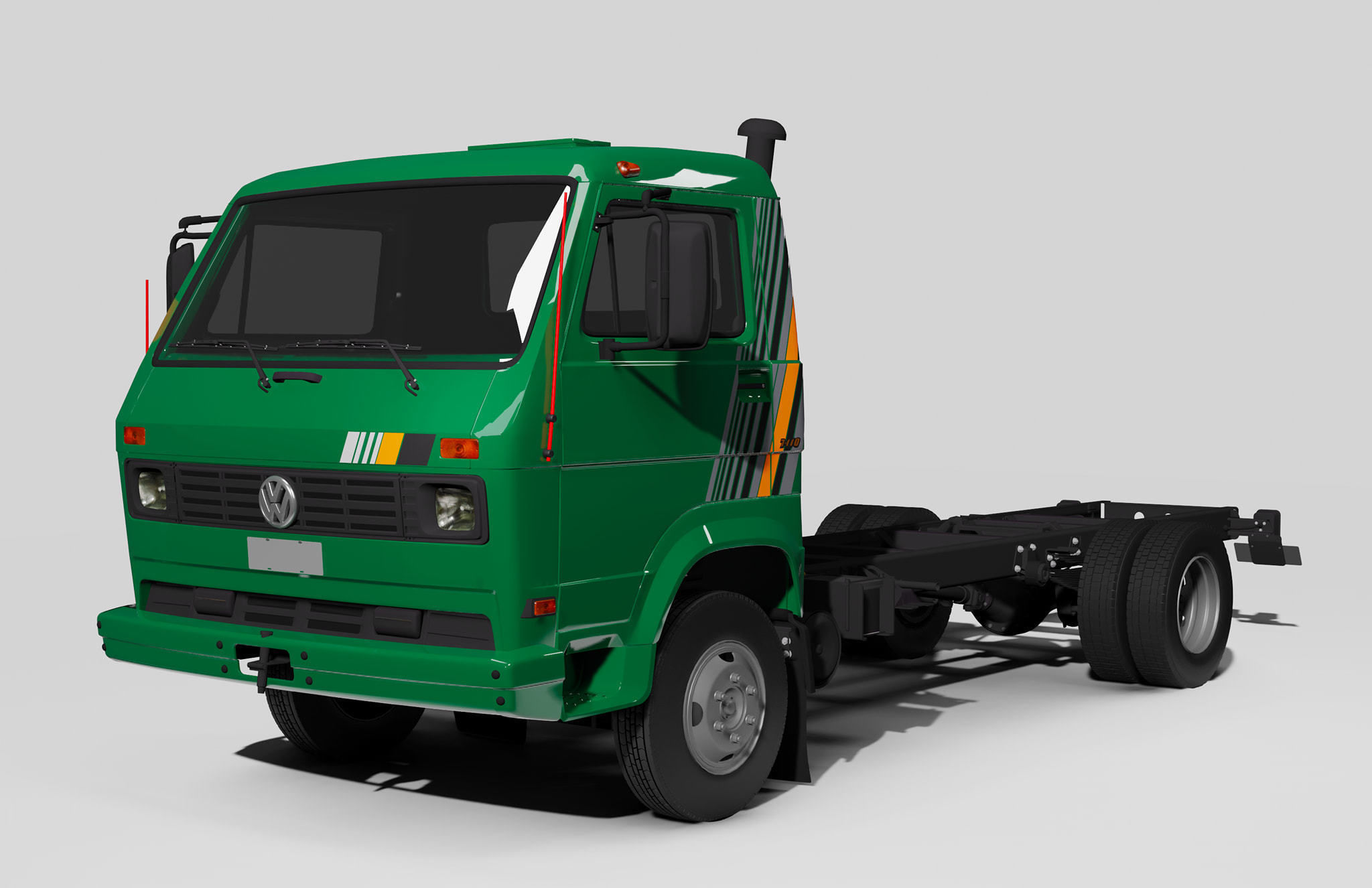 Pack 50 complete trucks Low-poly 3D model_17