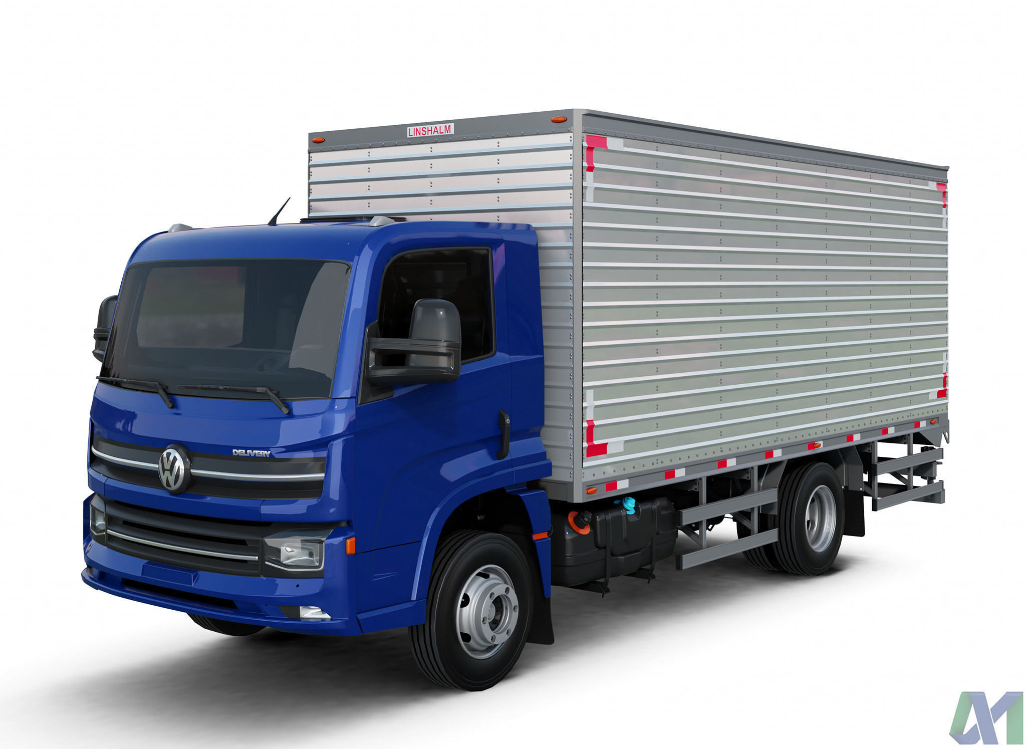 Pack 50 complete trucks Low-poly 3D model_24