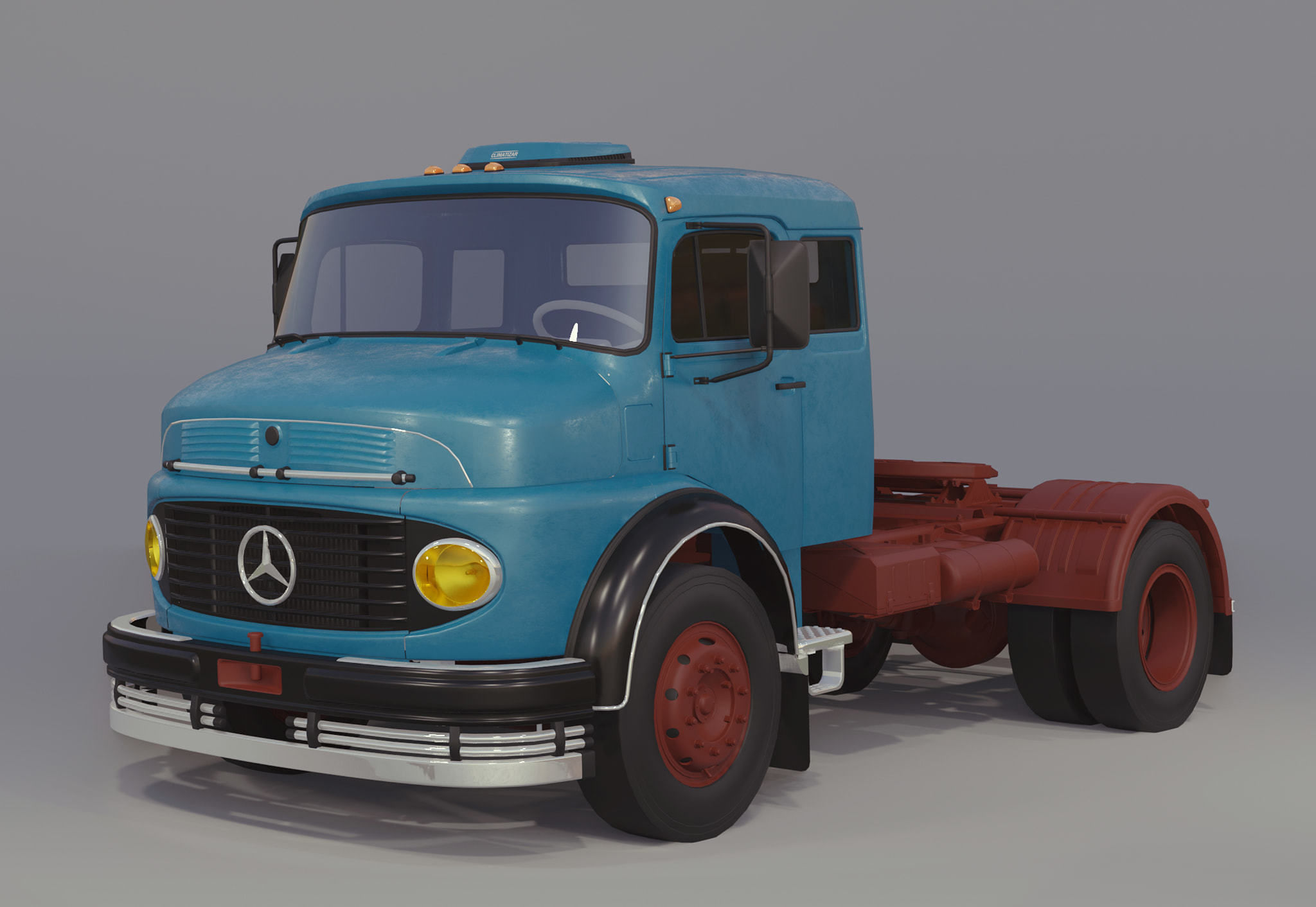Pack 50 complete trucks Low-poly 3D model_31