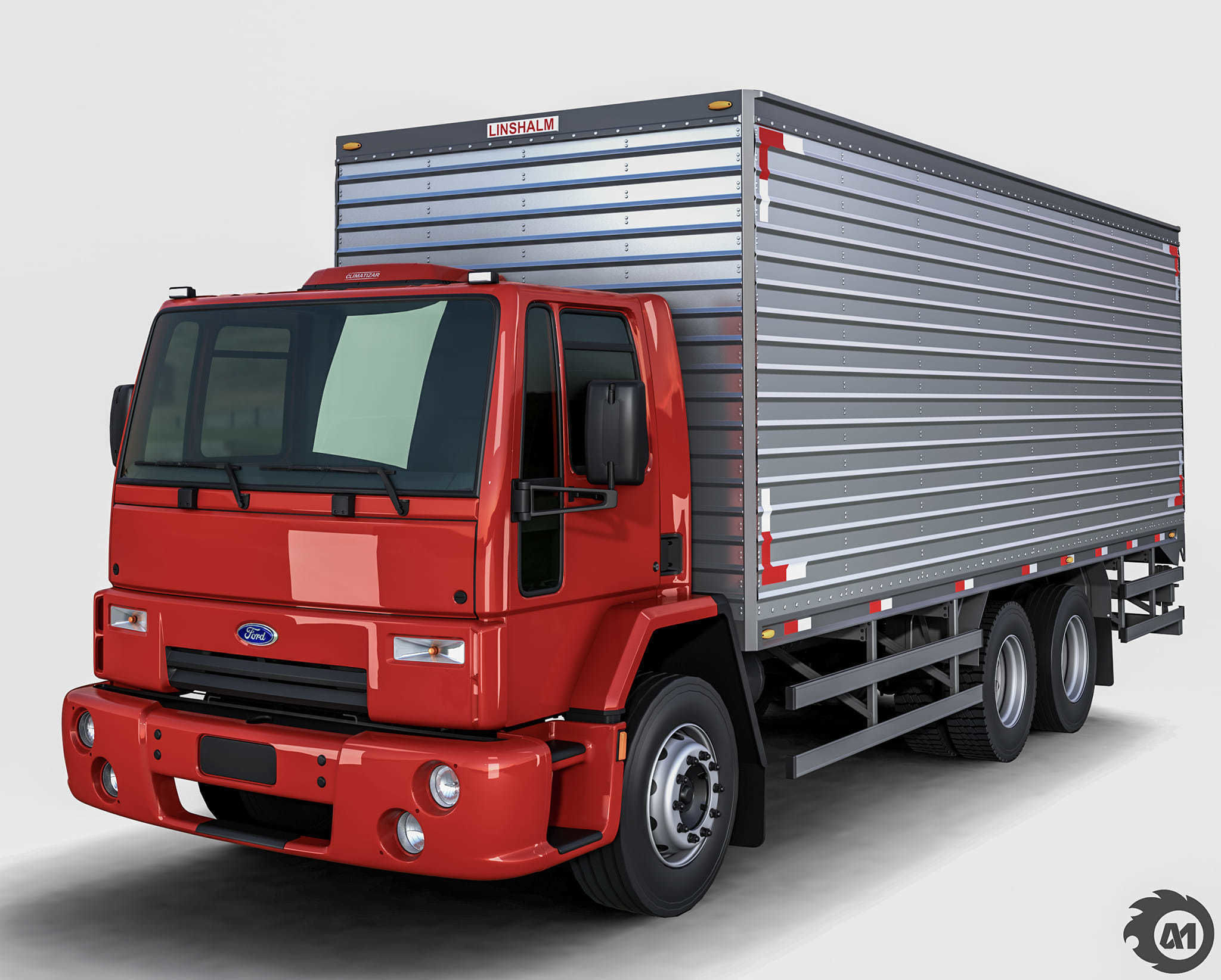 Pack 50 complete trucks Low-poly 3D model_44