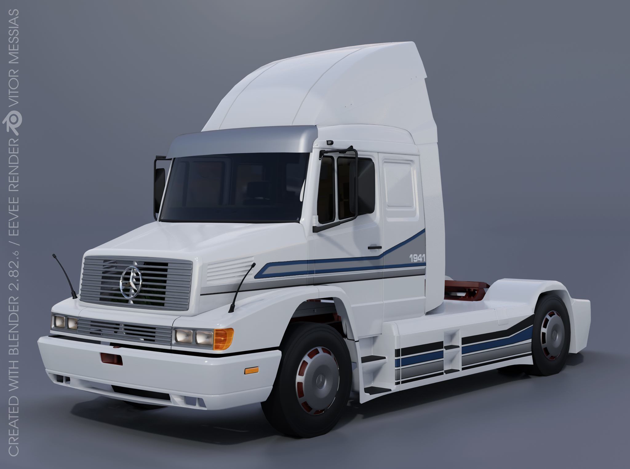 Pack 50 complete trucks Low-poly 3D model_3