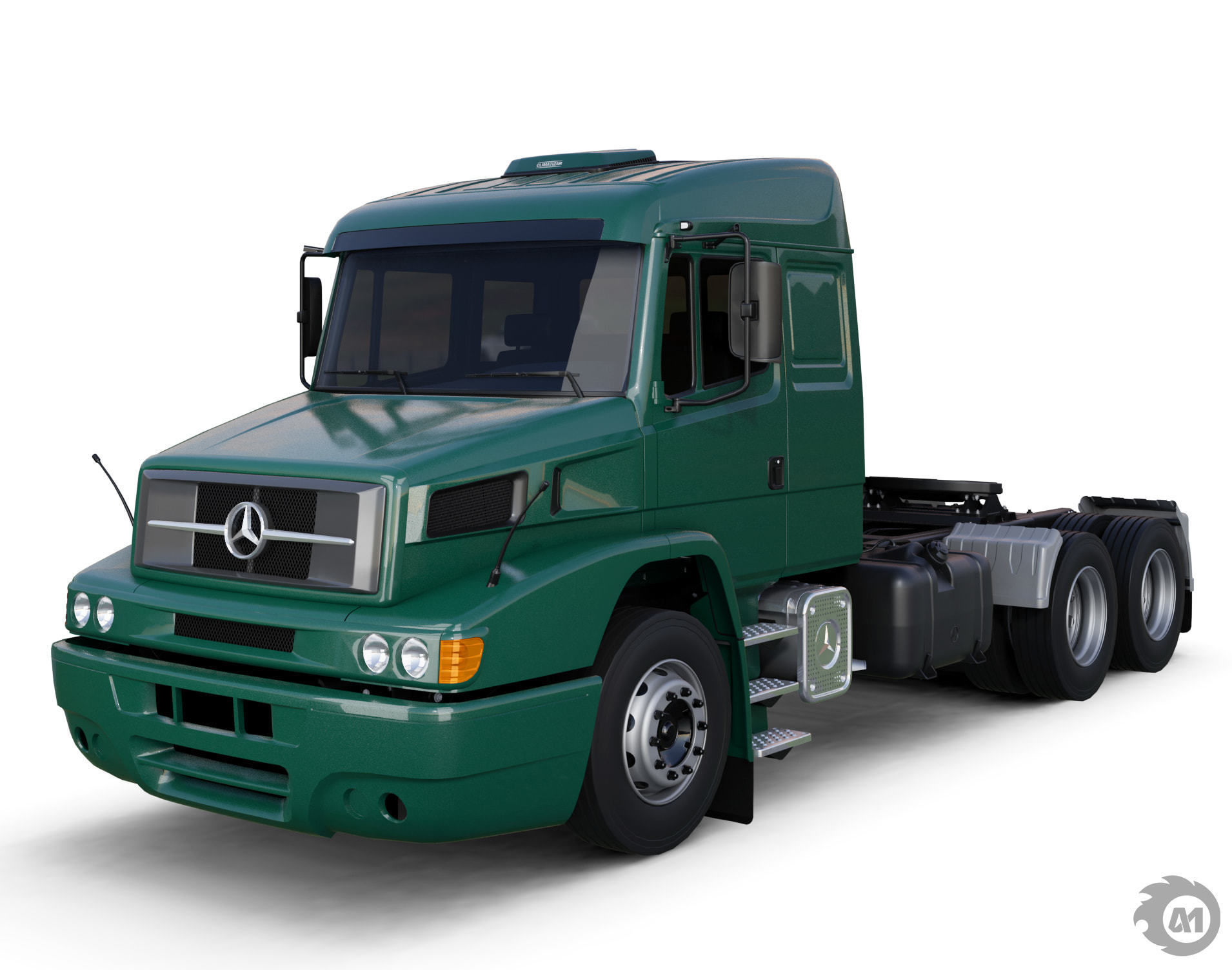 Pack 50 complete trucks Low-poly 3D model_37