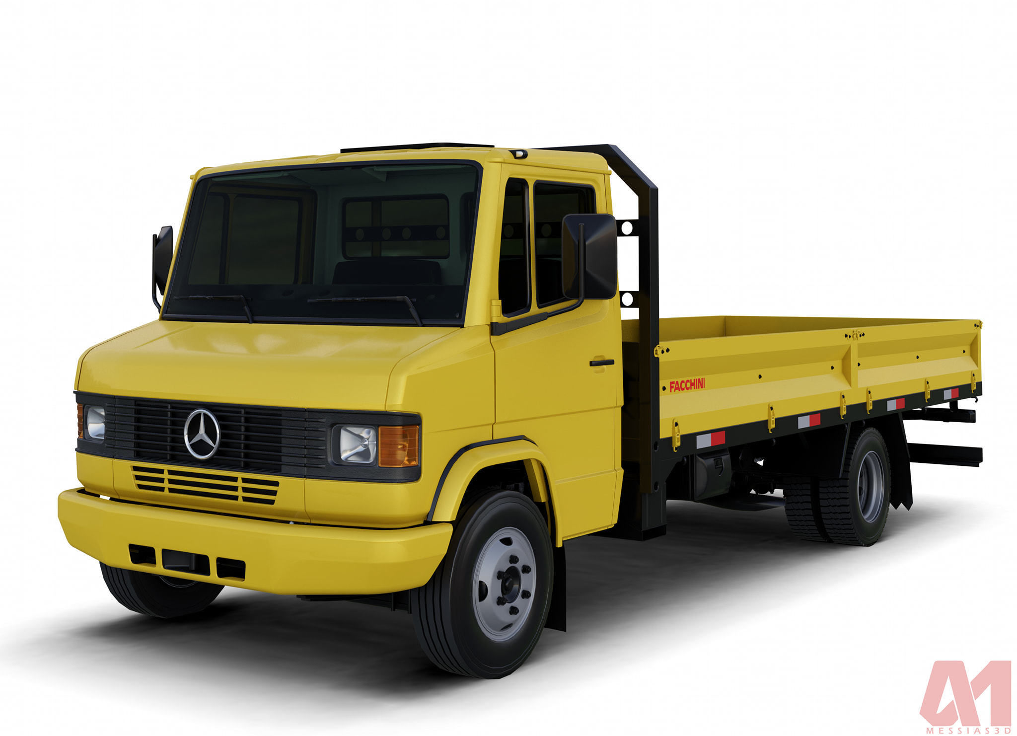 Pack 50 complete trucks Low-poly 3D model_15