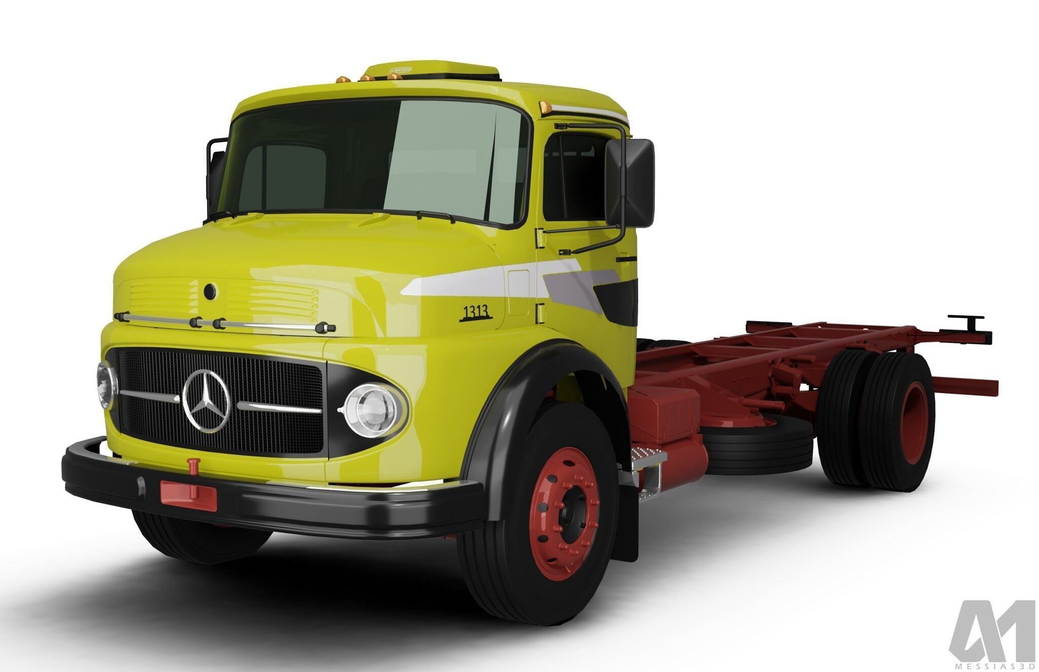 Pack 50 complete trucks Low-poly 3D model_18