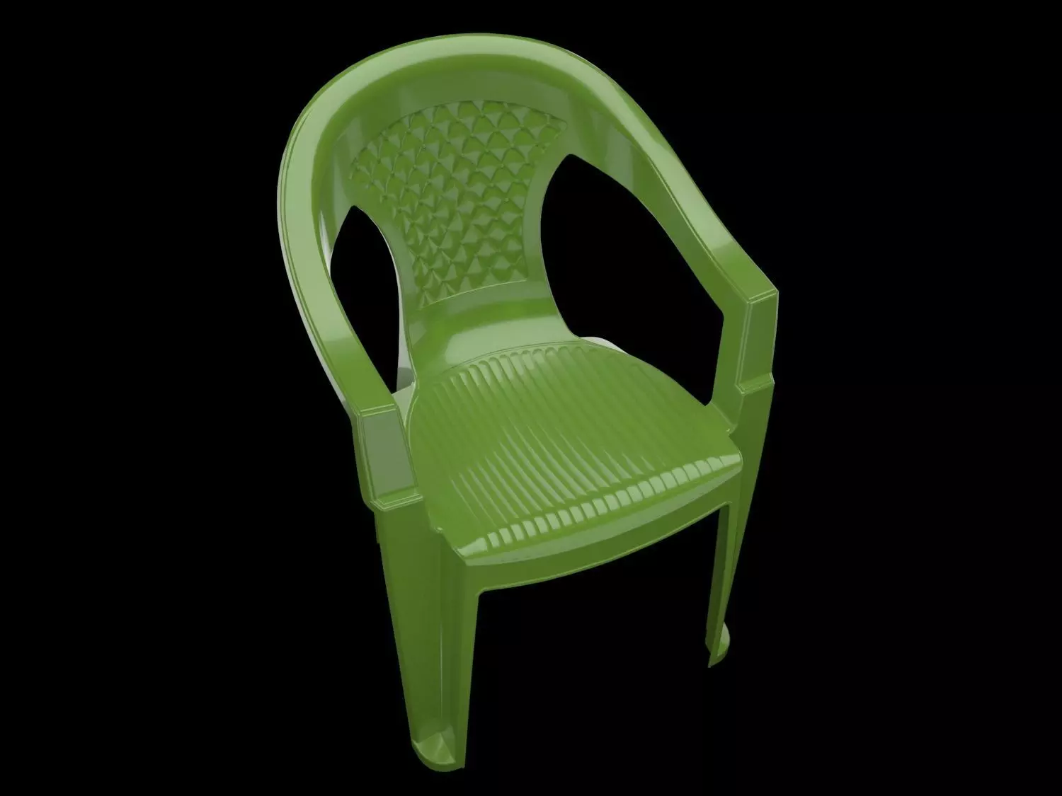 plastic chair 3D model_0