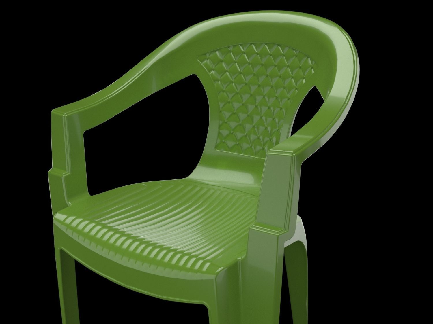 plastic chair 3D model_1