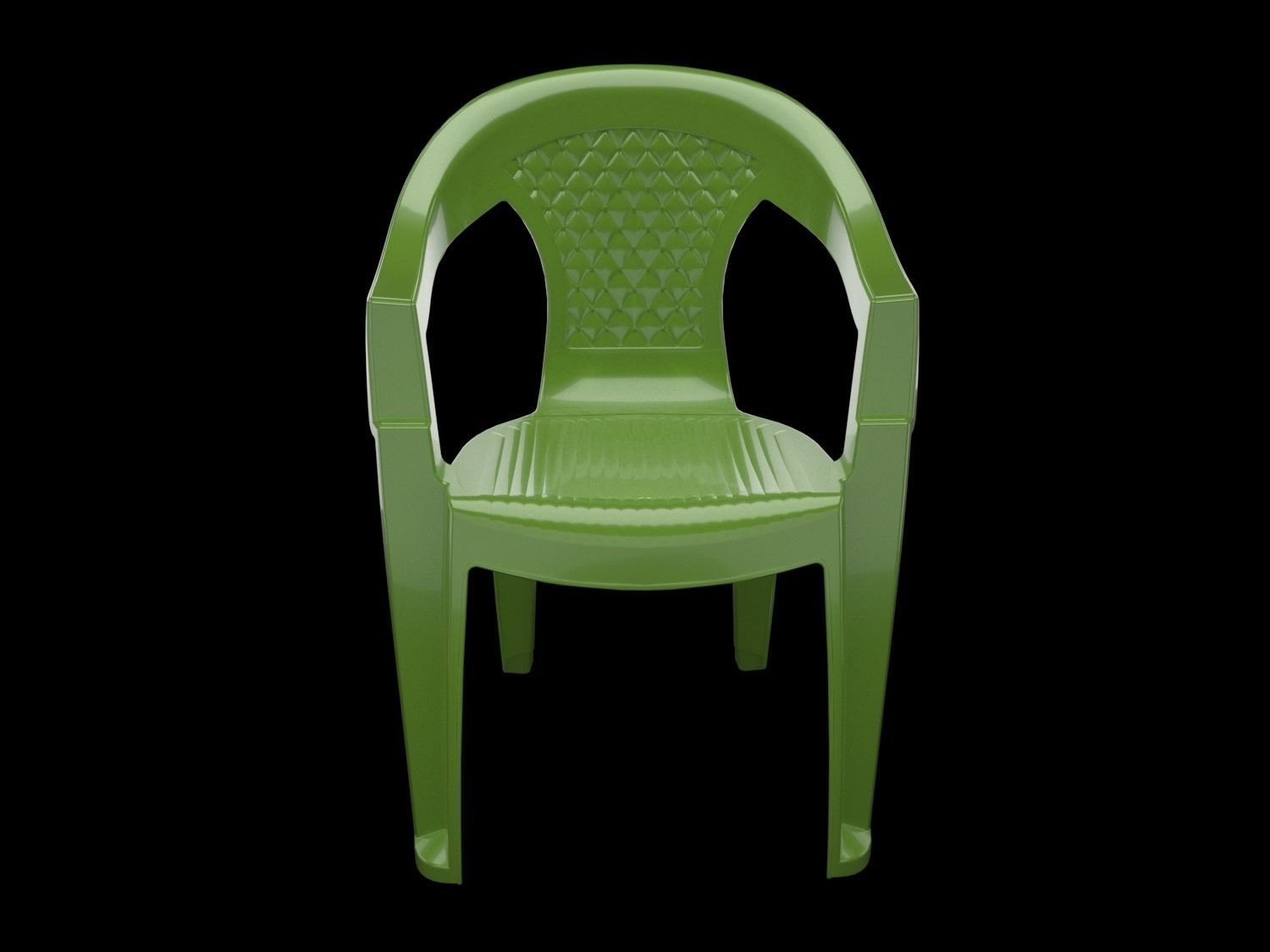 plastic chair 3D model_7