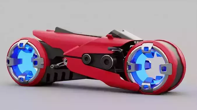 TRON BIKE MX3000 rigged 3D model