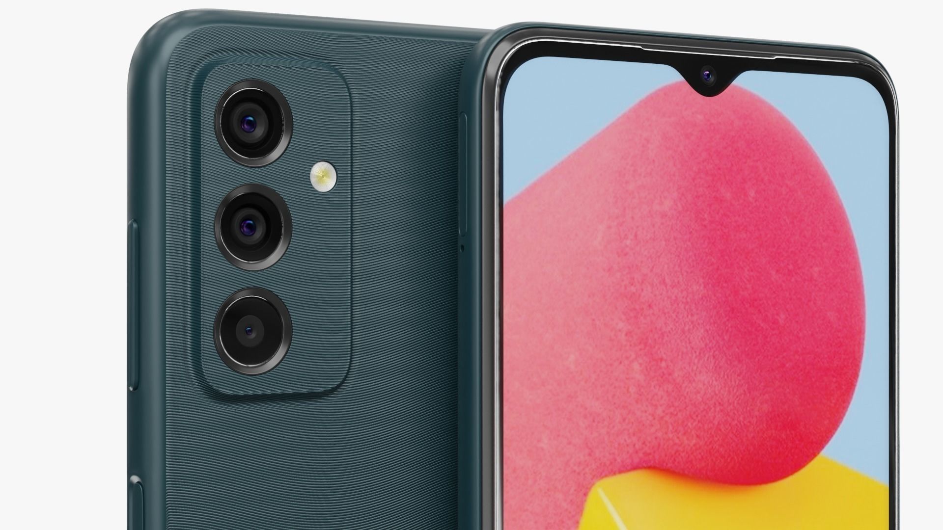 Samsung Galaxy M13 Deep Green Low-poly 3D model_2