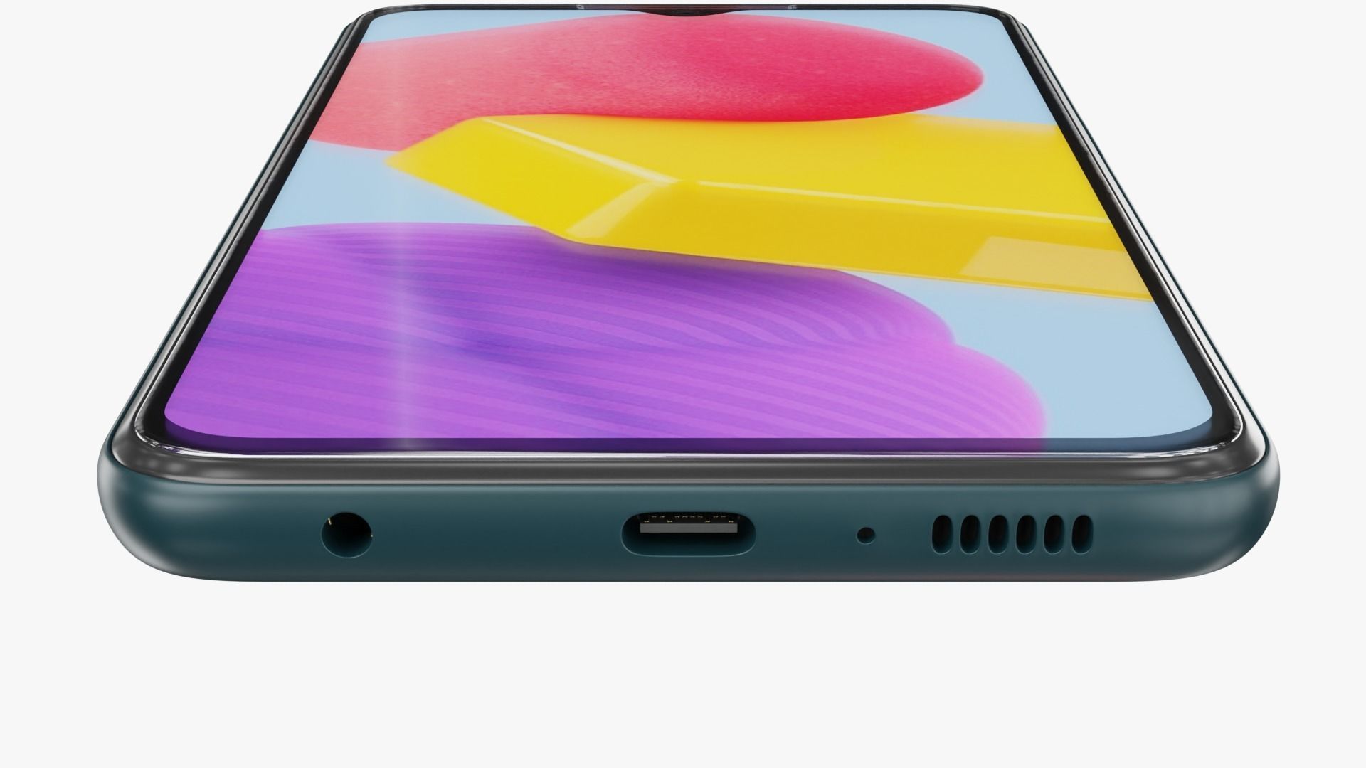 Samsung Galaxy M13 Deep Green Low-poly 3D model_6