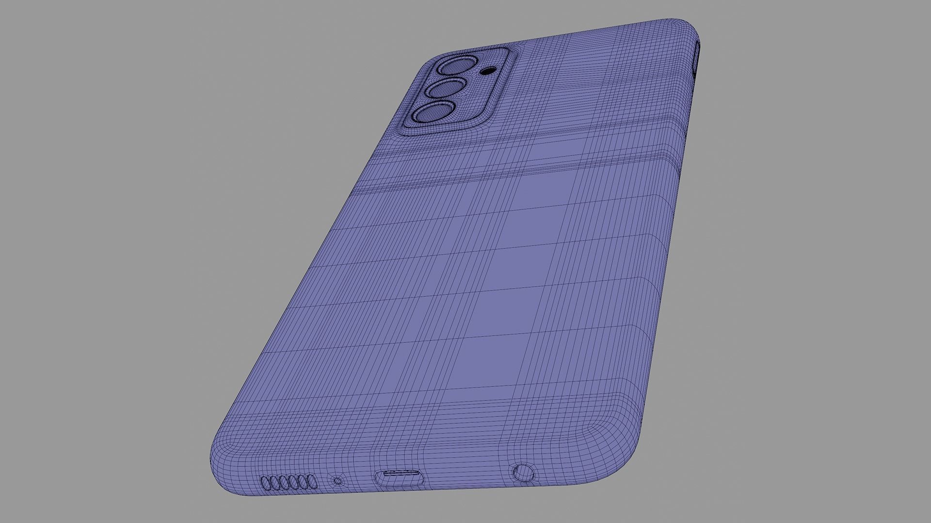 Samsung Galaxy M13 Deep Green Low-poly 3D model_26