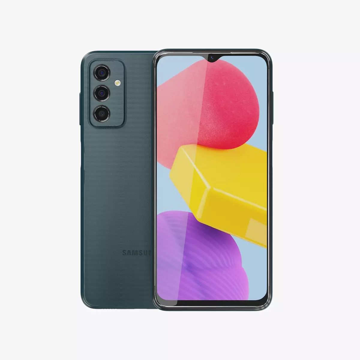 Samsung Galaxy M13 Deep Green Low-poly 3D model_0