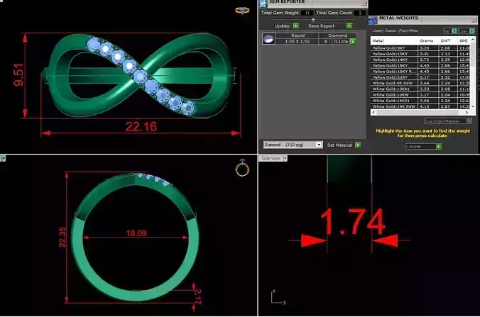 Jewelry Infinity Diamond Ring