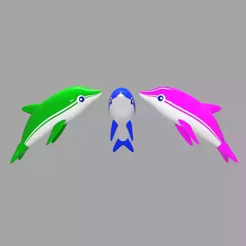 Inflatable dolphin 3D models 3D Model Collection