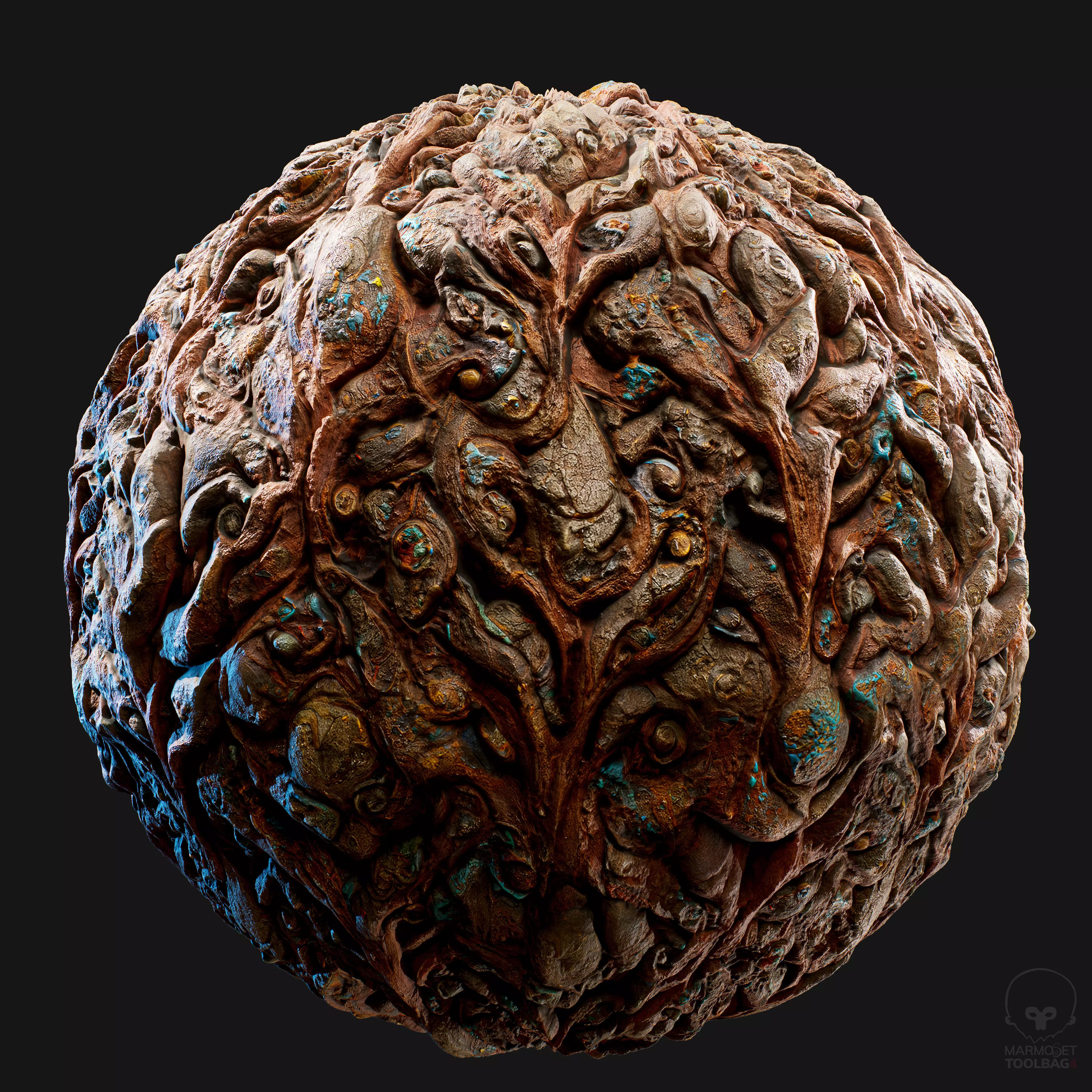 Brown Fantasy Tree Bark Texture_0