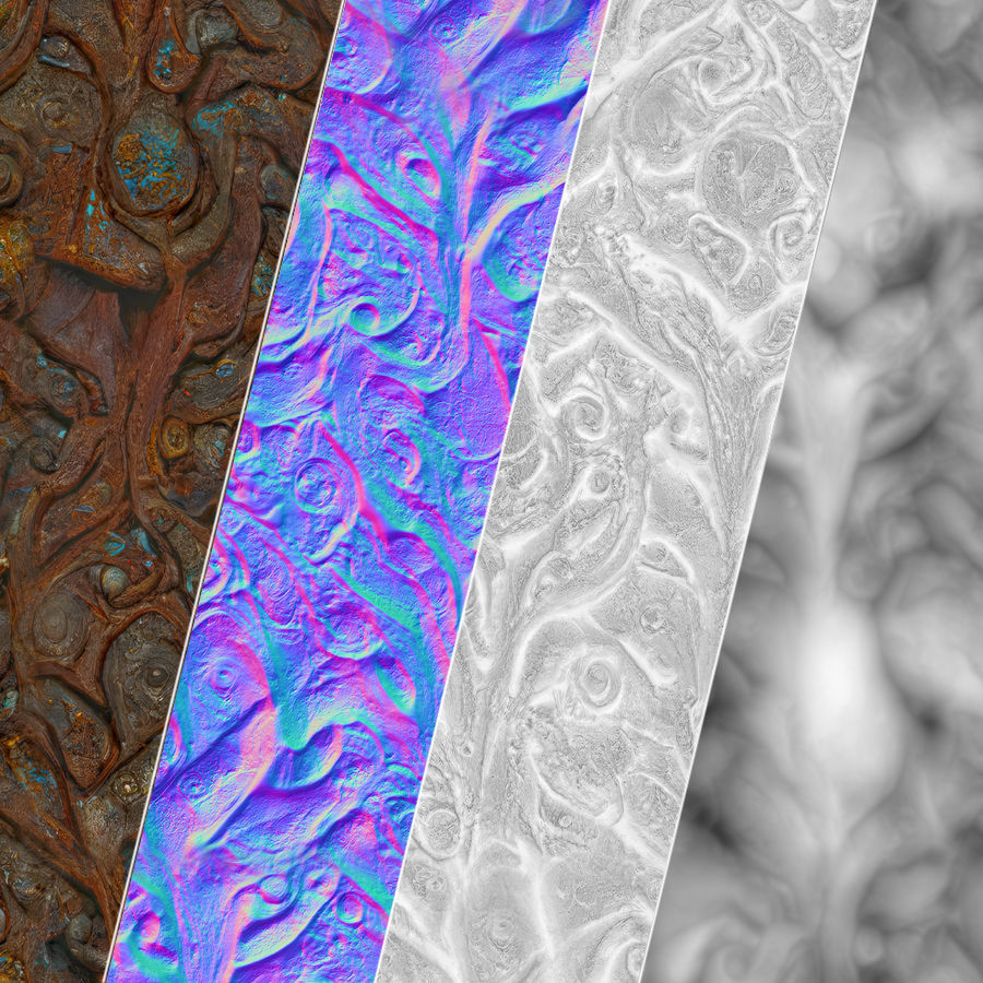 Brown Fantasy Tree Bark Texture_5