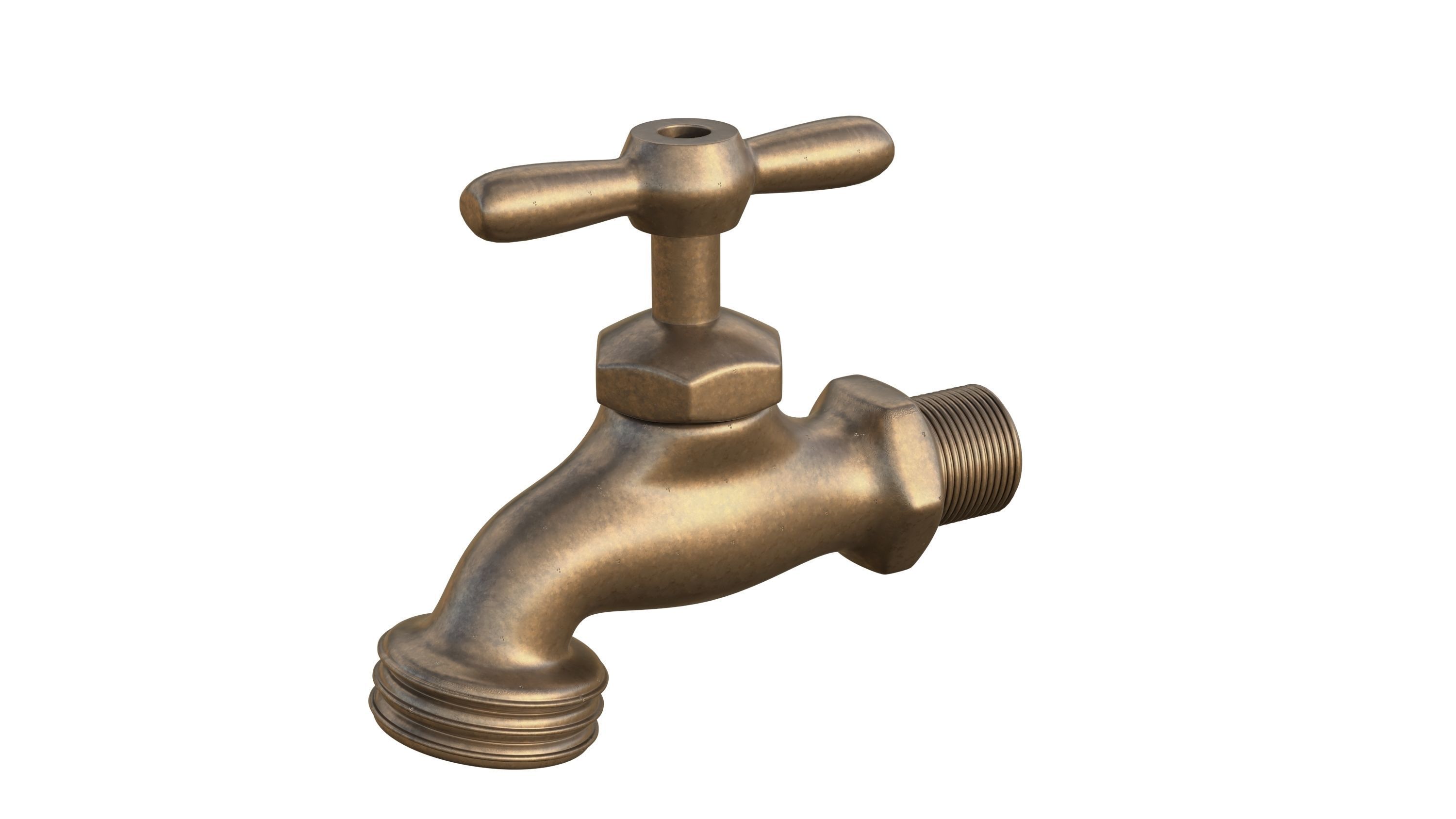 Bib Faucet 3D model_1