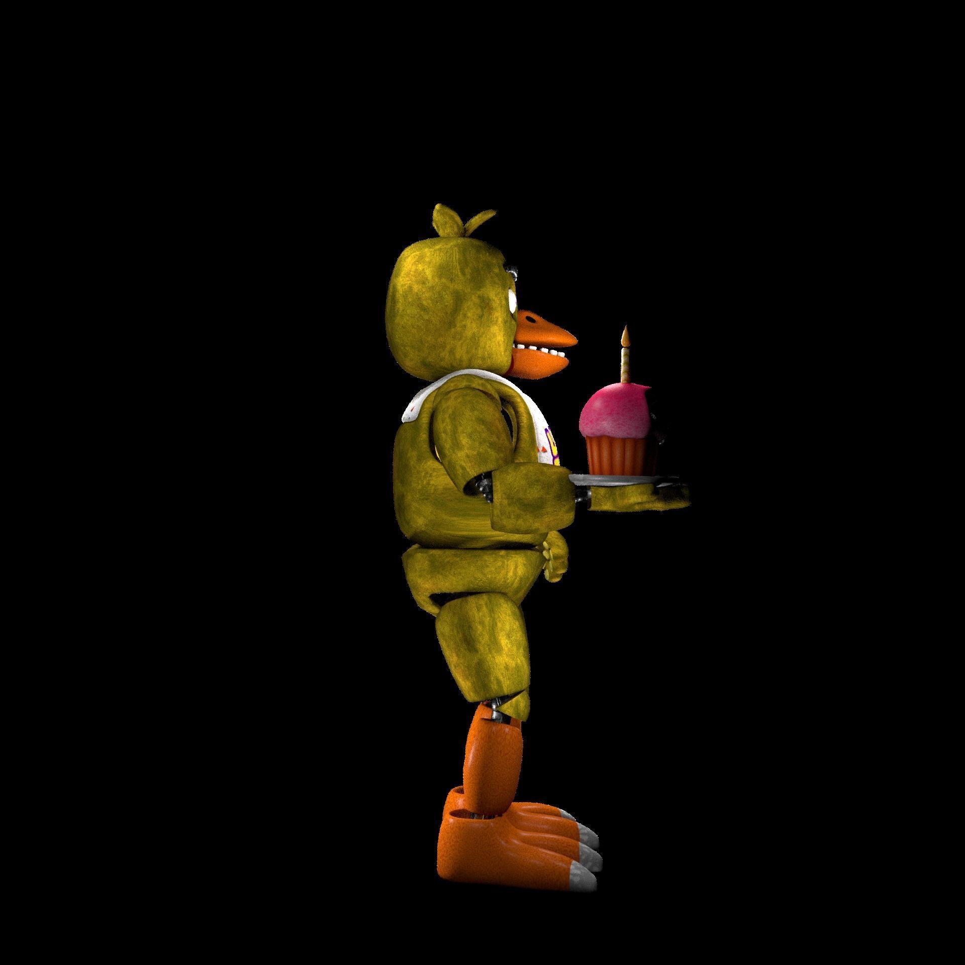 Chica The Chicken - FNAF Low-poly 3D model_3