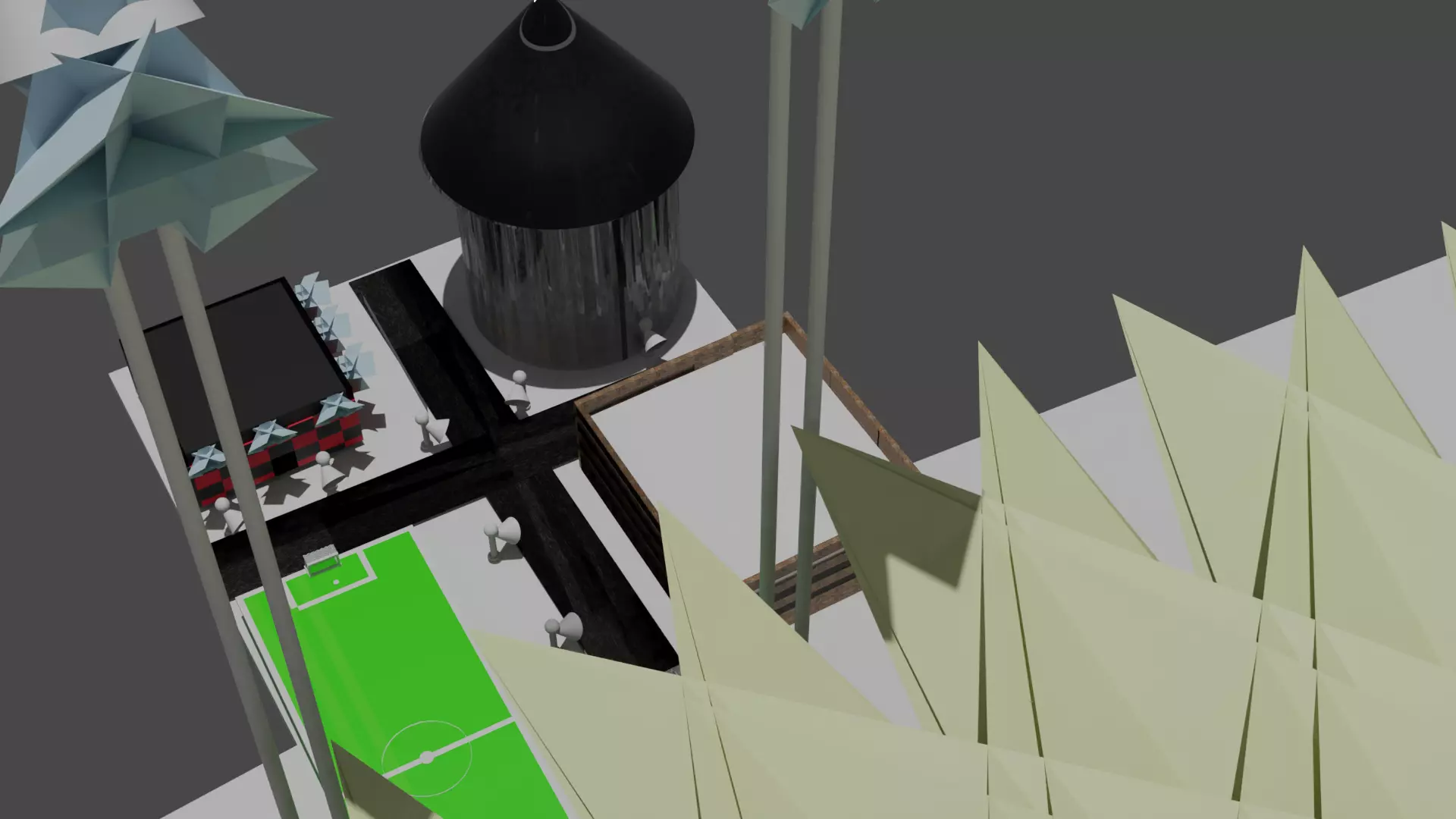 CITY city soccer field 3D model_0