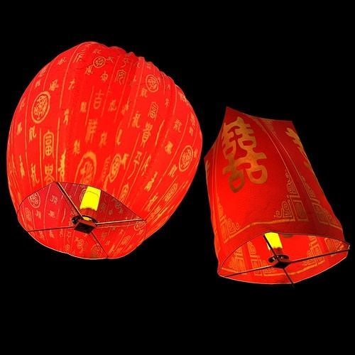 Chinese sky lantern 3D model