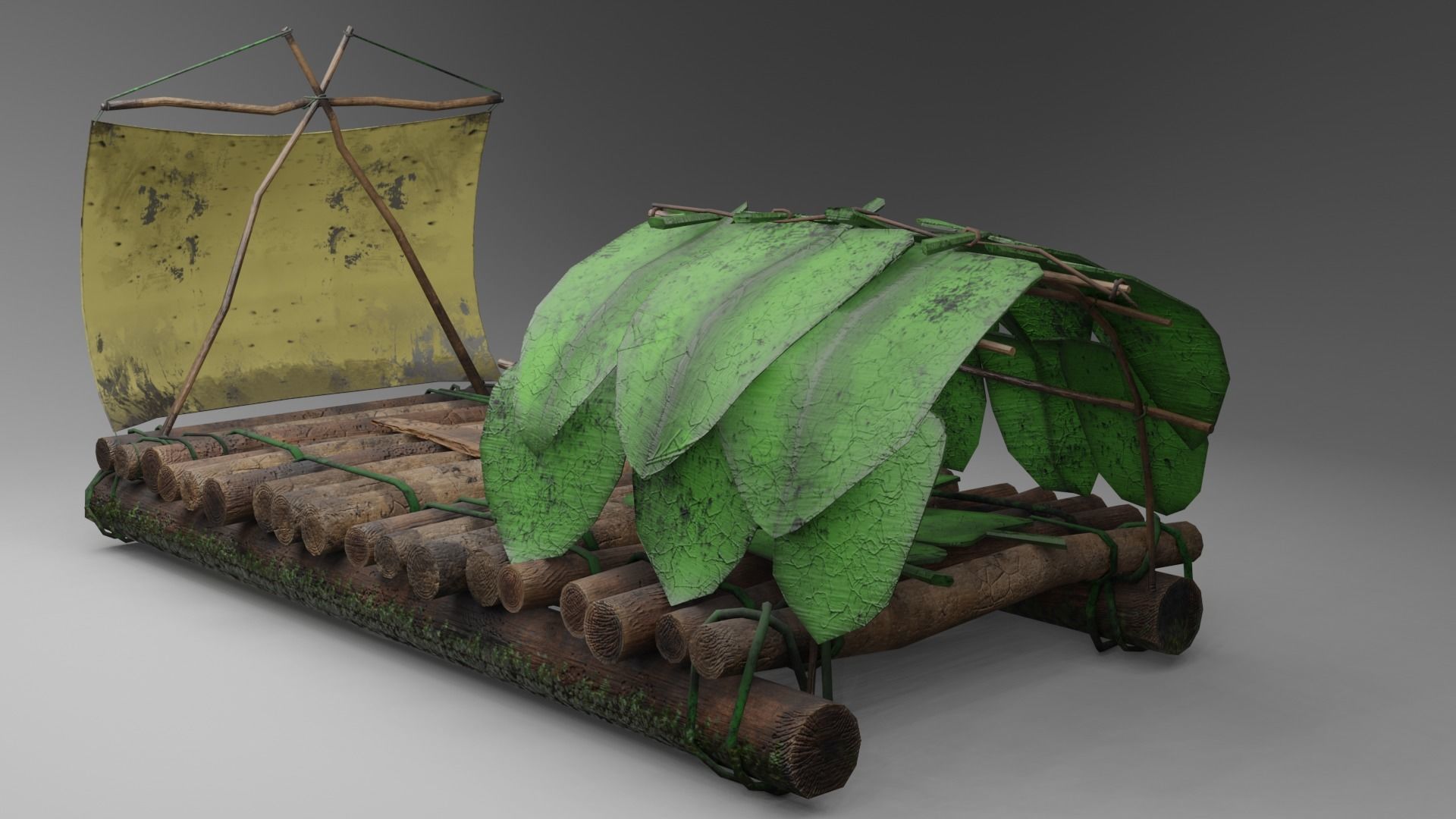 Survival Ship Low-poly 3D model_3
