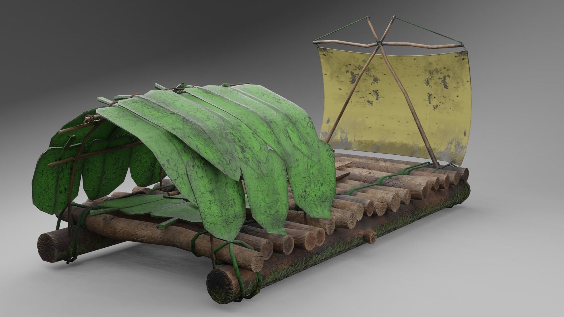 Survival Ship Low-poly 3D model_6