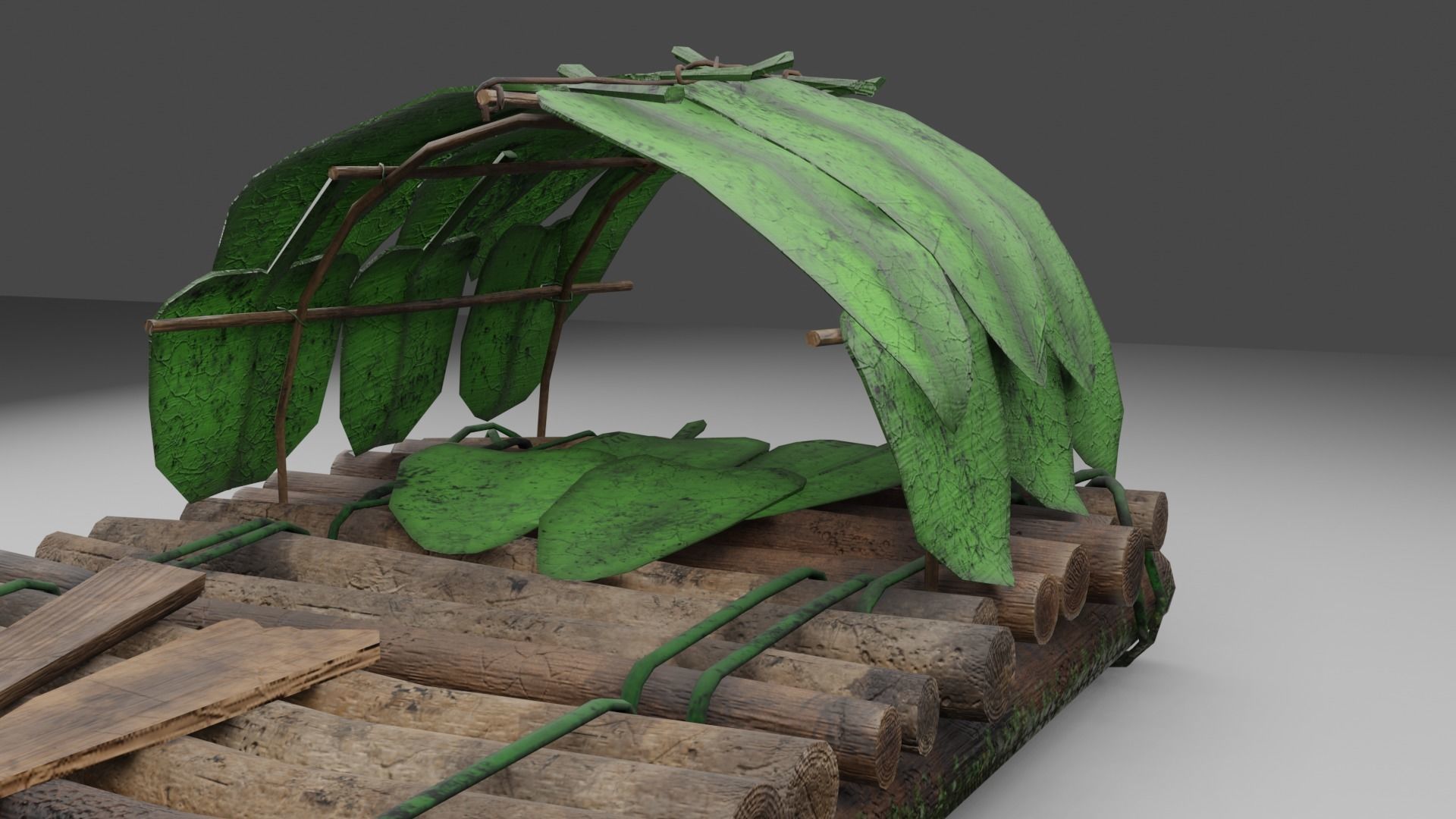 Survival Ship Low-poly 3D model_8