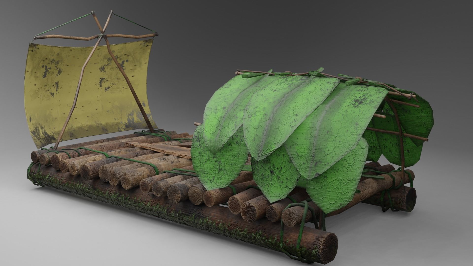 Survival Ship Low-poly 3D model_2