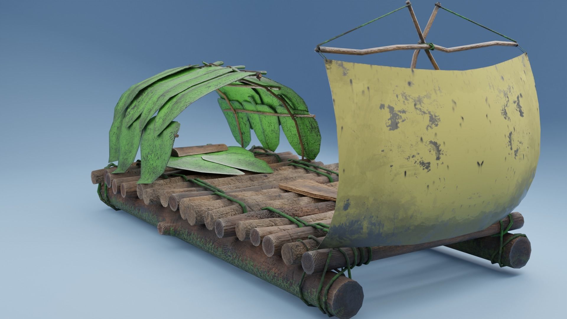 Survival Ship Low-poly 3D model_4