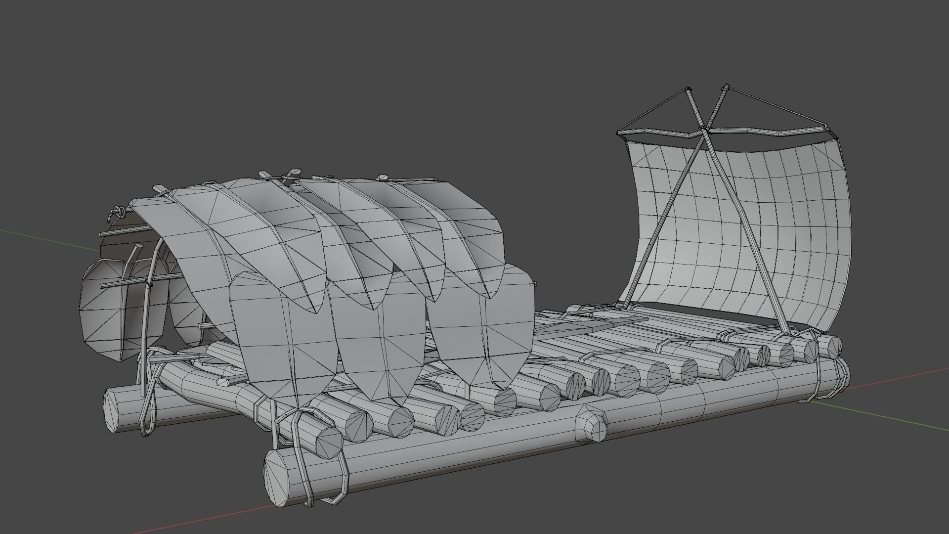 Survival Ship Low-poly 3D model_16