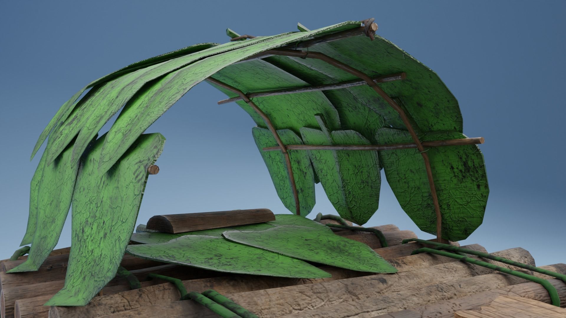 Survival Ship Low-poly 3D model_13