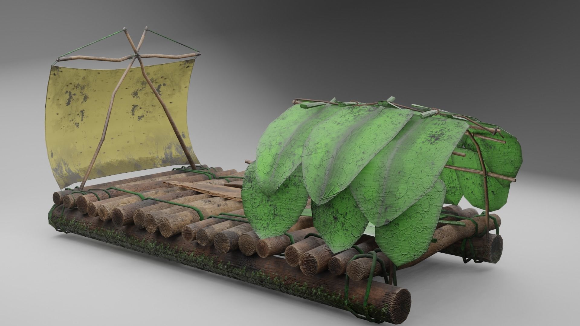 Survival Ship Low-poly 3D model_10