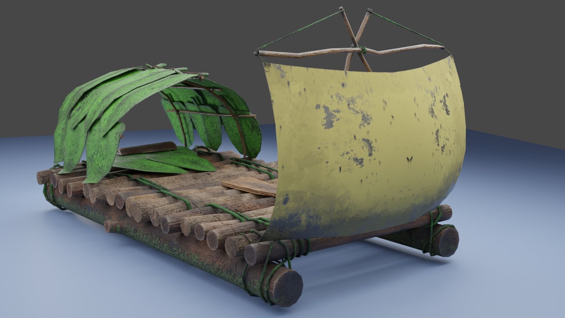 Survival Ship Low-poly 3D model_9