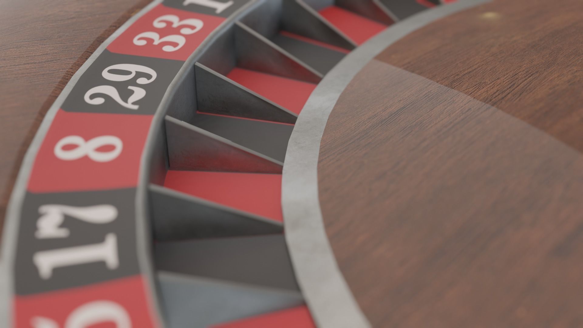 Roulette wheel Low-poly 3D model_6