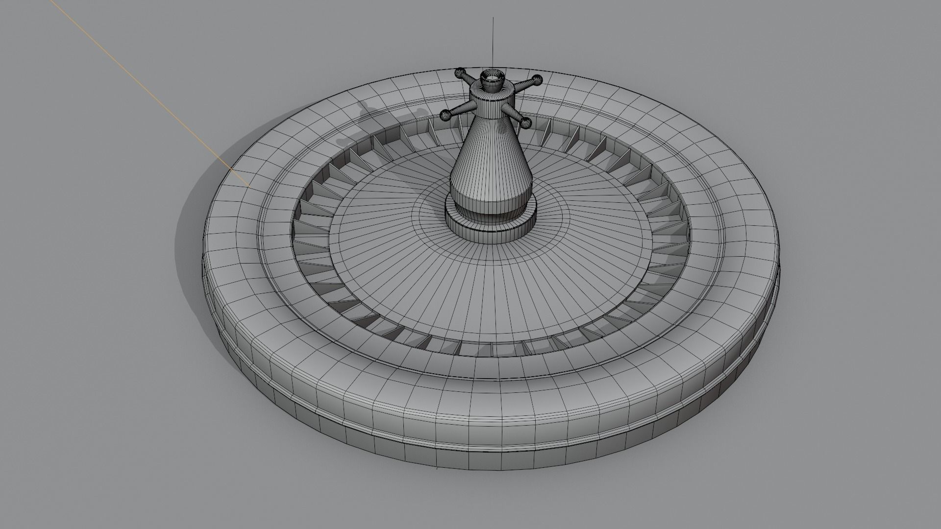 Roulette wheel Low-poly 3D model_2
