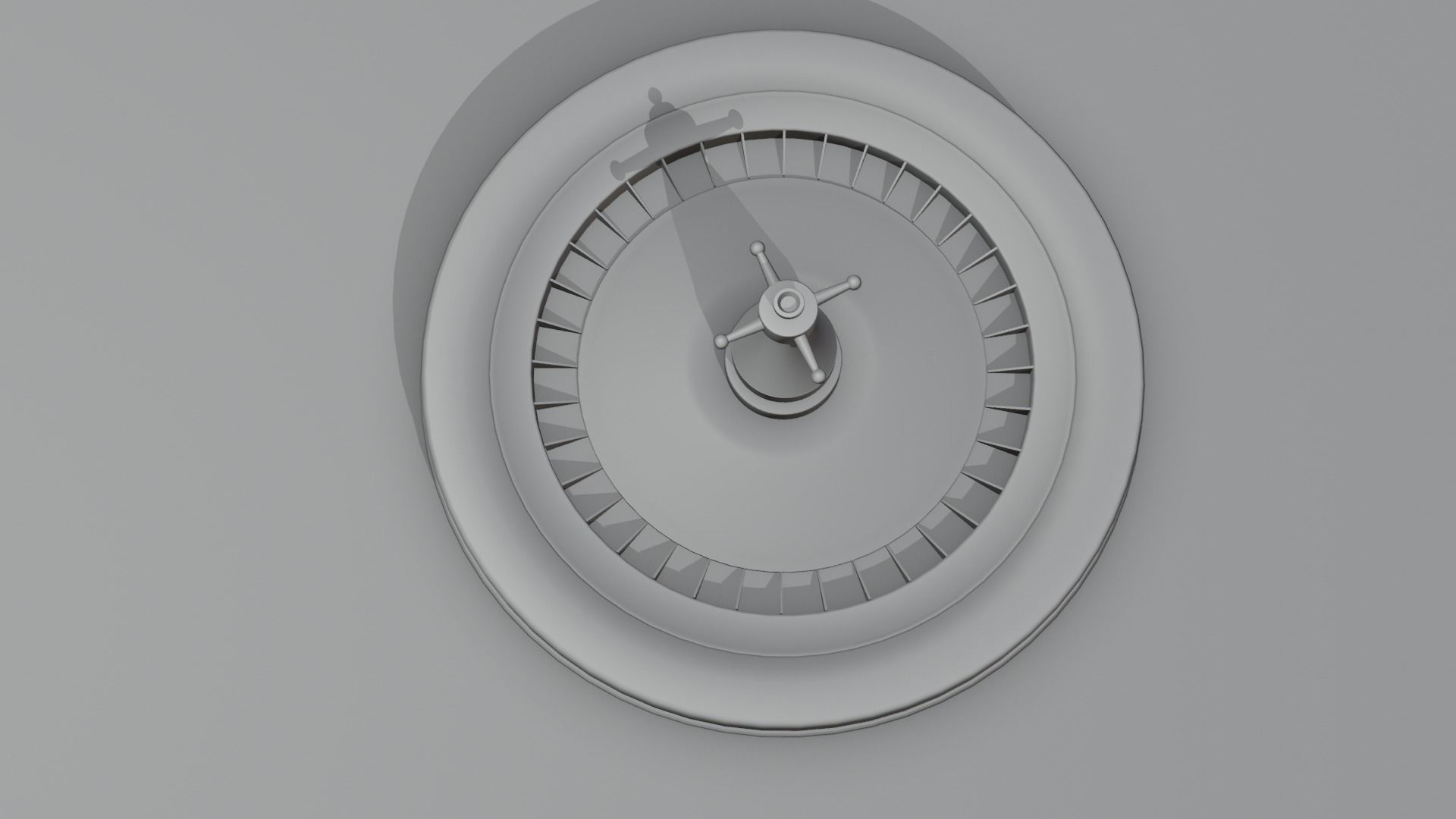 Roulette wheel Low-poly 3D model_1