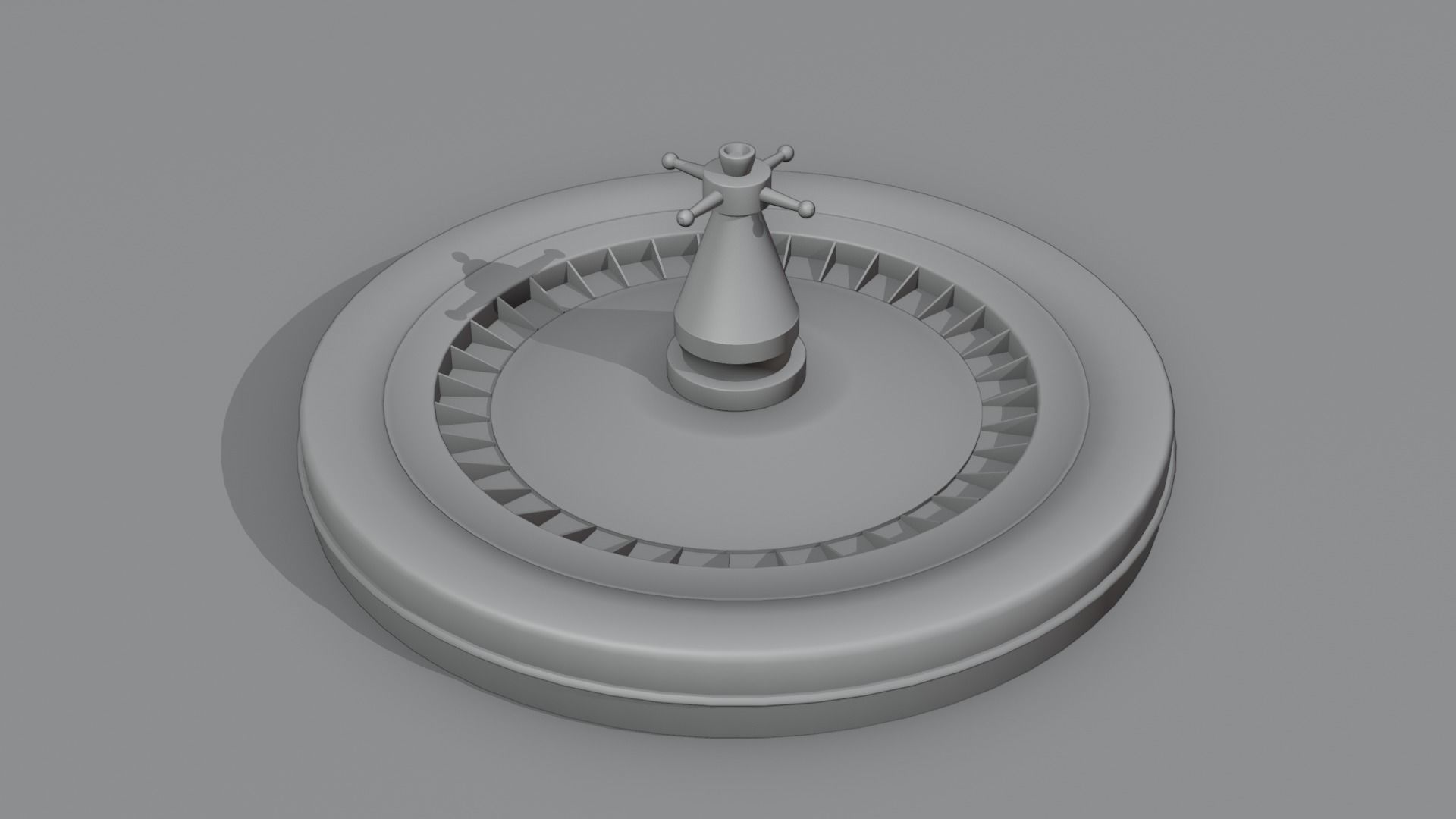 Roulette wheel Low-poly 3D model_8